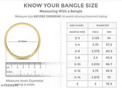 CUTE GOLD One Gram Gold Plated Plain Bangles for Women & Girls