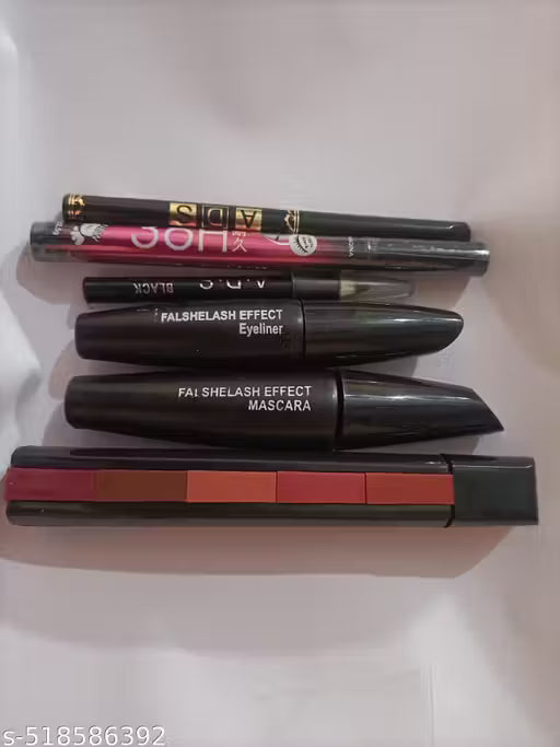 5in1 red lipstick with 3in1 eyeliner mascara &36h eyeliner &kajal
