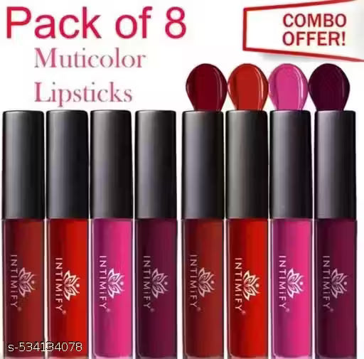 Lipstick Multicolor/ MatteLiquid/ Combo Of Shade Lipstick, Lipstick Pack of 8