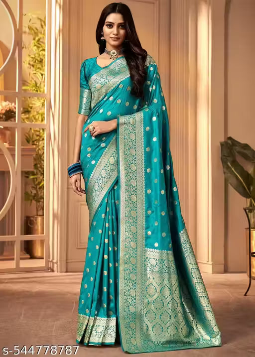 Pink Kanjivaram Banarasi Silk Saree for Women