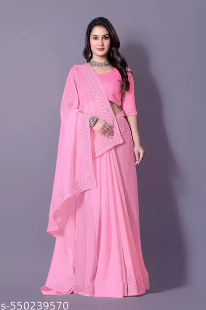 Best Festival Georgette Saree with Hotfix Stones