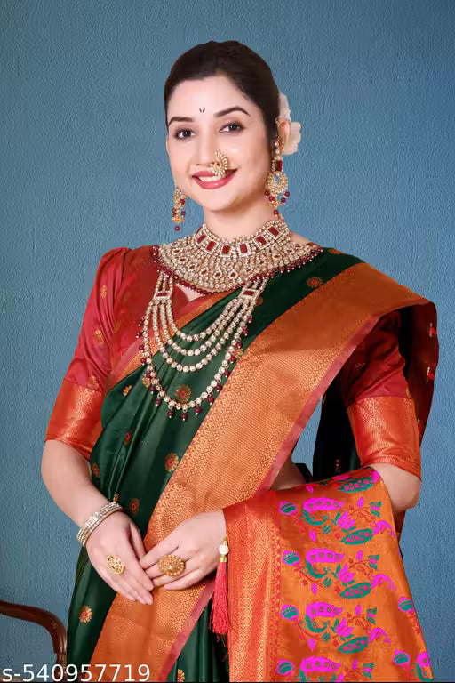 TRENDING PAITHANI RICH PALLU SILK SAREE WITH BLOUSE