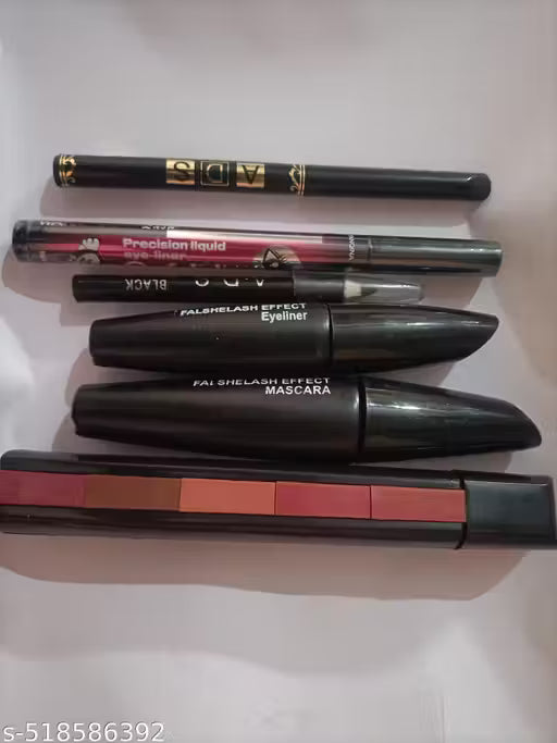 5in1 red lipstick with 3in1 eyeliner mascara &36h eyeliner &kajal