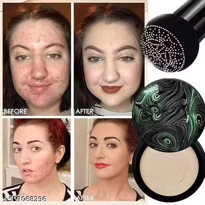 SUNISA BB & CC Cream Foundation with Mushroom Head Cushion & Brush – 20g (Pure Beige)