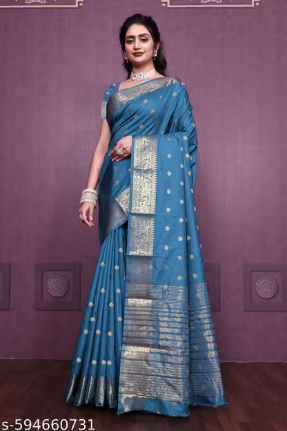 Premium Banarasi Super Silk Saree with Blouse