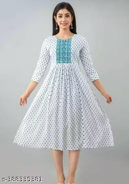 New Trendy Printed And Embroidery Kurti