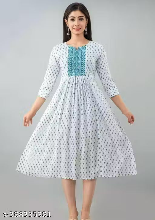 New Trendy Printed And Embroidery Kurti