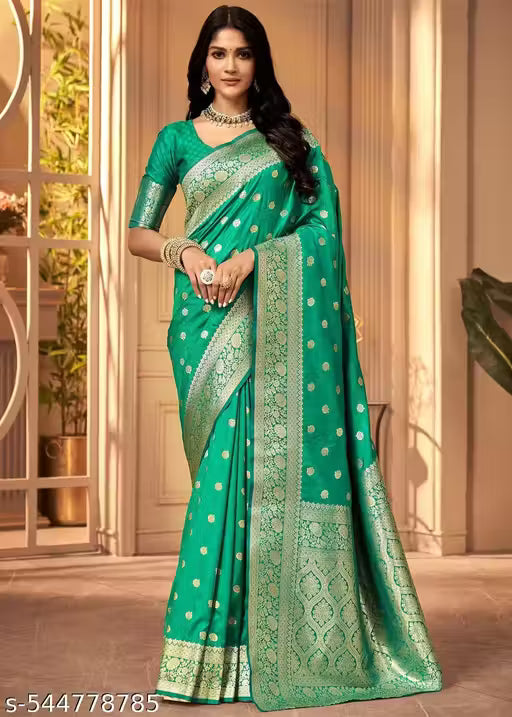 Pink Kanjivaram Banarasi Silk Saree for Women