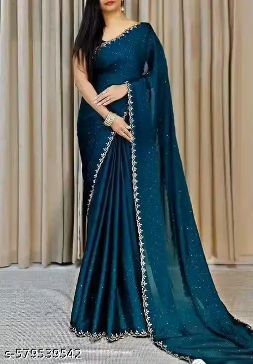 Premium Hot Fix Georgette Saree