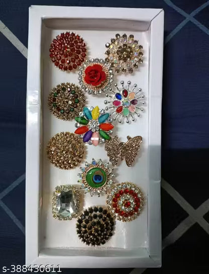 Fancy party wear women's rings combo pack of 12