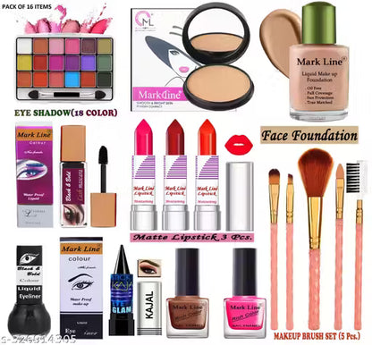 Beautiful Bridal Makeup Kit of 16 Makeup Items M Kit A8 NP3 11