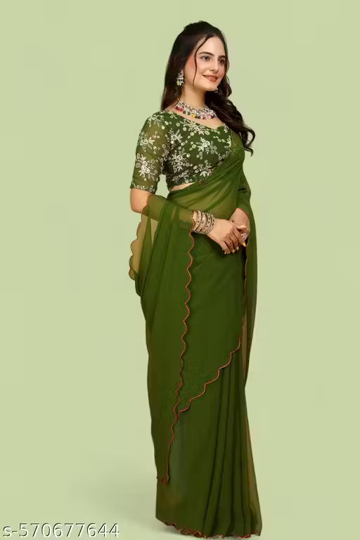 Stunning Ethnic Wear Saree for Party, Wedding, Reception, Haldi, Mehndi & Festive Events