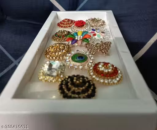 Fancy party wear women's rings combo pack of 12