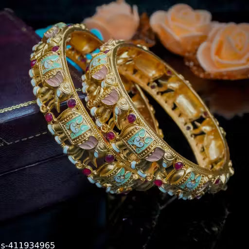 Elephant Designer Meena Bangles