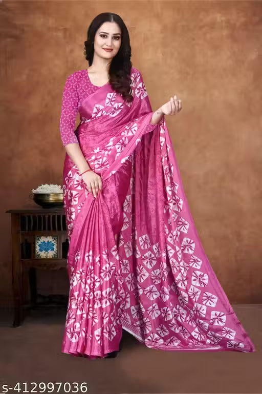 Soft Chiffon Saree with Printed Blouse