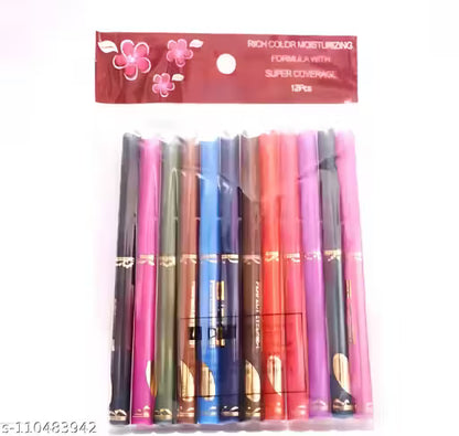 Zqugi The Premiers Waterproof Multi Color Eye & Lip Liner Long-lasting (Pack of 12)