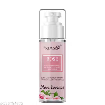Newsio Rose Long lasting Misty Finish Professional Makeup Fixer Spray Face makeup Primer - 50 ml (Pink)