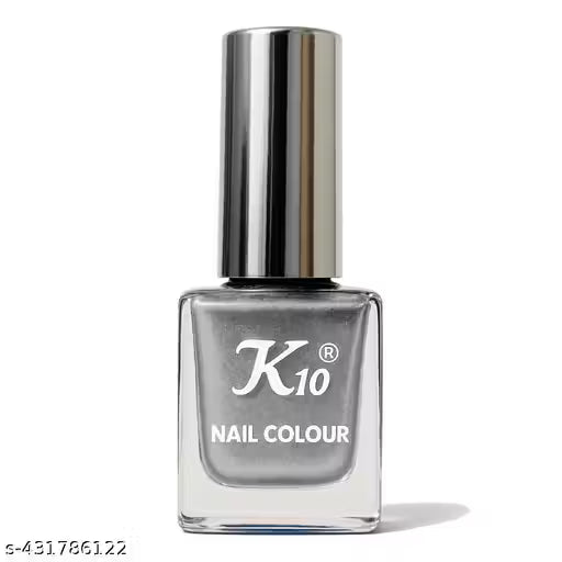 Metallic Silver Nail Paint – Long-Lasting, High Shine & Chip-Resistant Nail Color (12ml)