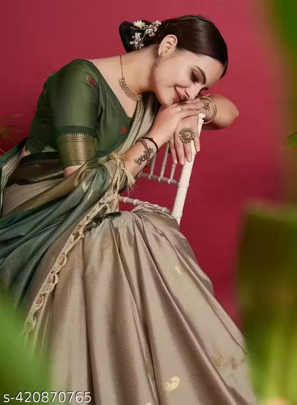 Traditional Design Paithani Sico Silk Saree with running blouse piece