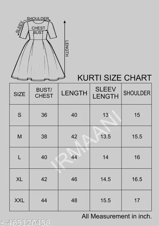 irmaani Women's Kurti , Trendy Festive Wear