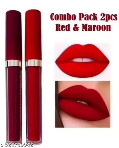 Lipstick Waterproof Matte Me Red/Mahroon