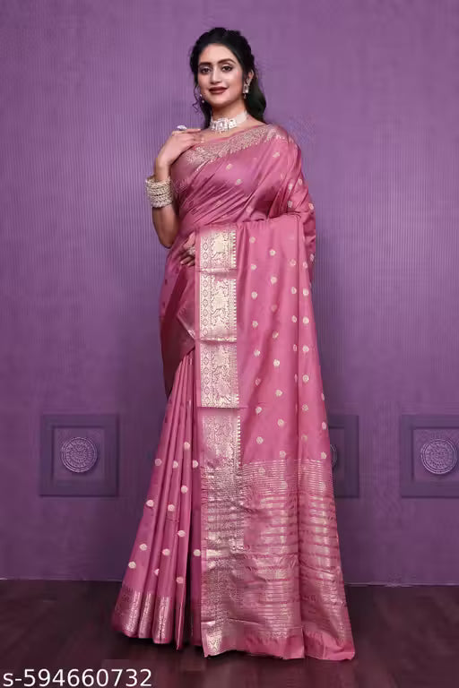 Premium Banarasi Super Silk Saree with Blouse