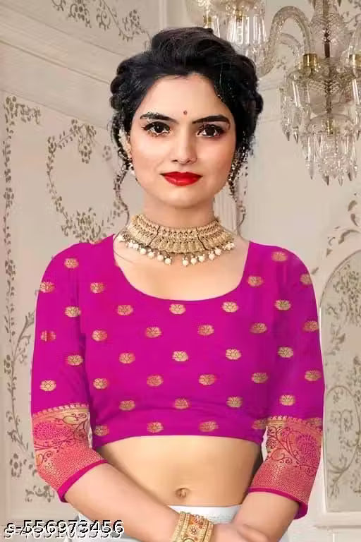 Veena Fashion Women's lichi Saree with Blouse Piece