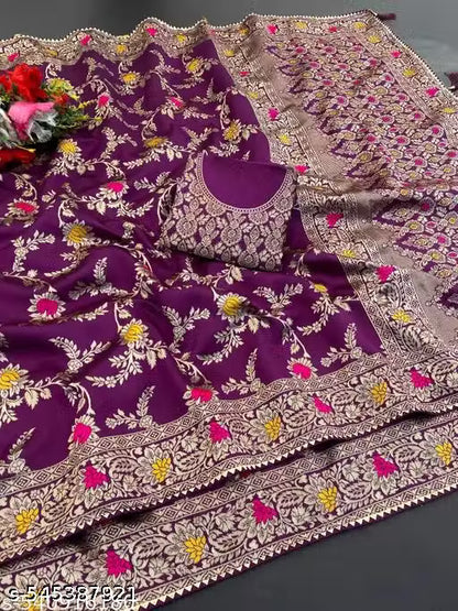 Designer Banarasi Silk Saree with Blouse