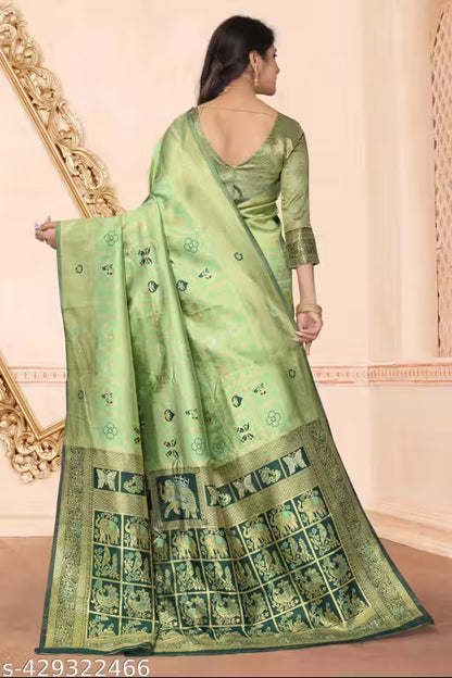 cotton silk jacquard with blouse