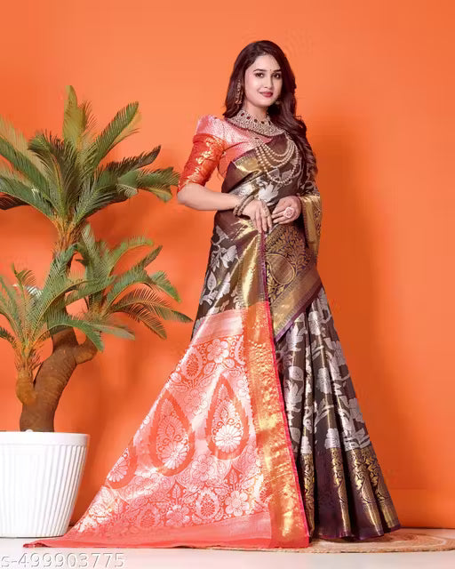 Banarasi Art Silk Kanjivaram Saree with Blouse