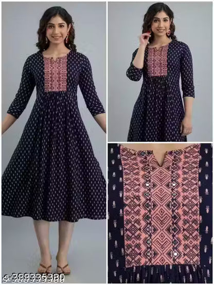 New Trendy Printed And Embroidery Kurti